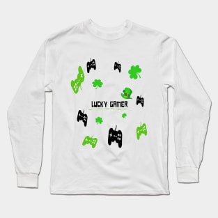 Lucky gamer / saint patrics day Long Sleeve T-Shirt